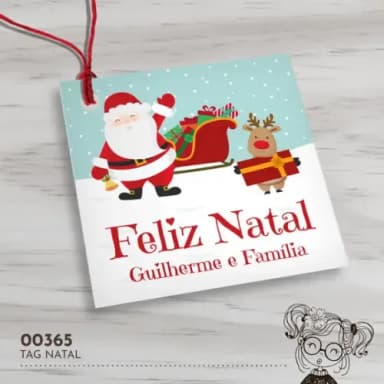 Tag Quadrada Natal - 00365