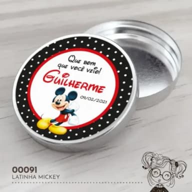 Latinha Adesivada Mickey - 00091