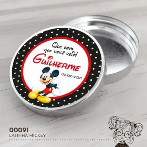 Latinha Adesivada Mickey - 00091