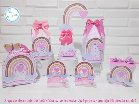 Kit 30 Lembrancinhas - Arco Iris