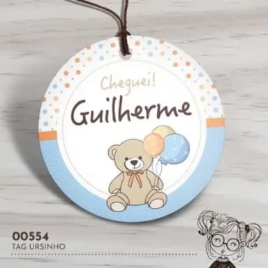 Tag Redonda Ursinho - 00554