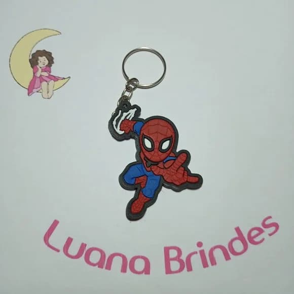 Chaveiro Homem Aranha de Borracha 5cm