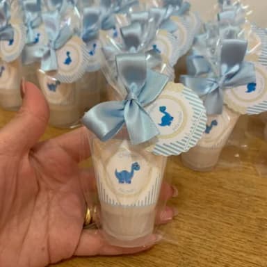 Lembrança Maternidade Hidratante Dinossauro Baby azul