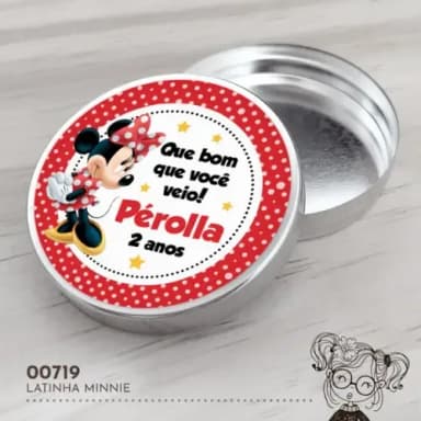 Latinha Adesivada Minnie - 00719