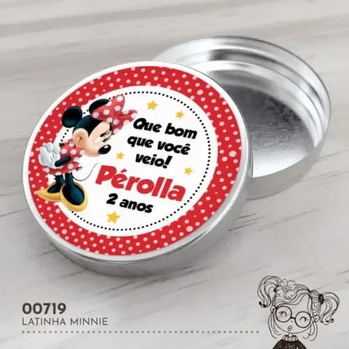 Latinha Adesivada Minnie - 00719