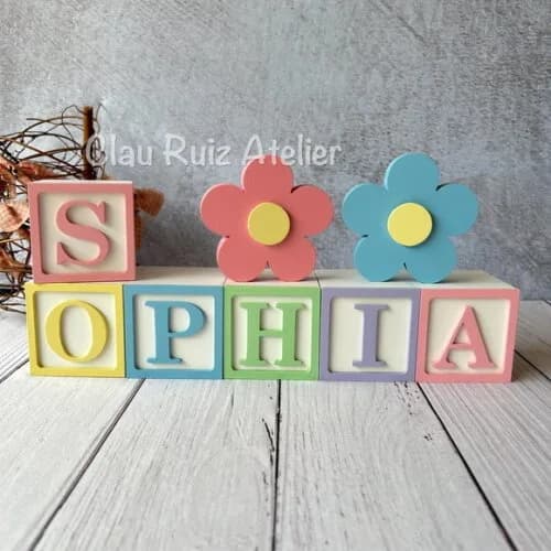Candy Colors - Cubos 6x6cm Ts+ Dupla de Flor
