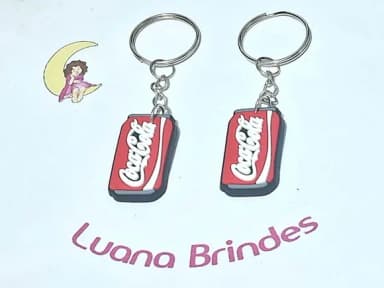 Chaveiro Coca Cola Emborrachado 3cm Pacote com 6 Unidades