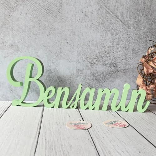 Linha Cursiva -letras Decorativas em mdf Quarto de Bebê