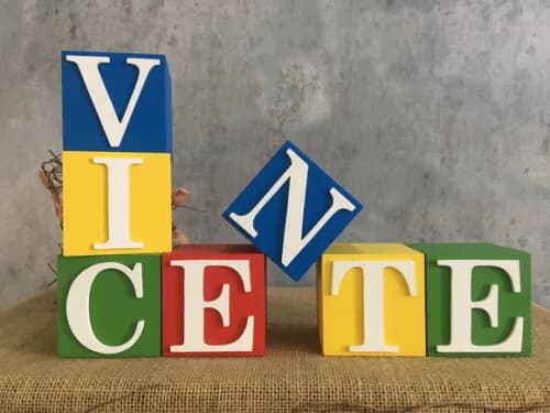 Festa Tema Circo - Decoração -cubos 8x8cm