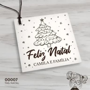 Tag Quadrada Natal - 00007