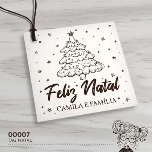 Tag Quadrada Natal - 00007