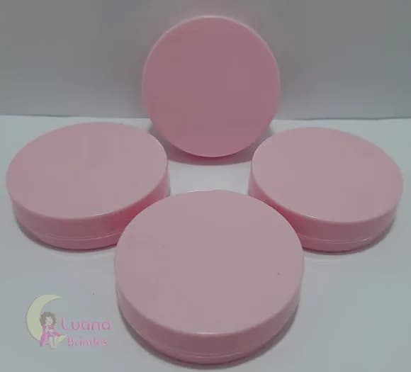 Latinha Rosa de Plástico 5,5cm Pacote com 12 Unidades