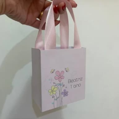 Sacolinha personalizada Florzinhas
