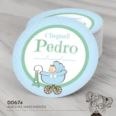 Adesivo Redondo Nascimento - 00674