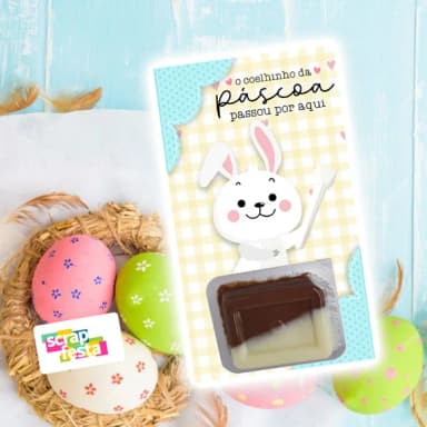 Card com Ducrem/nucita Chocolate com Avelã Festa Páscoa Cute