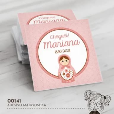 Adesivo Quadrado Matryoshka - 00141