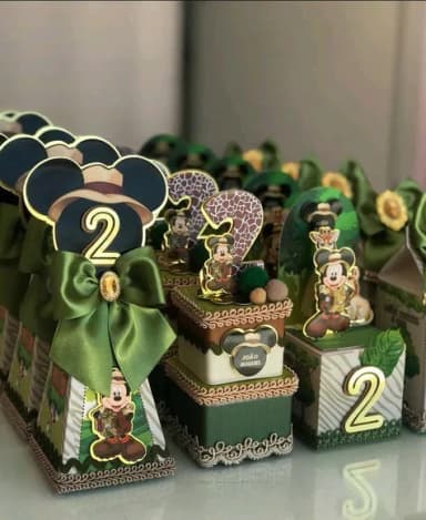 Lembrancinha Festa Luxo Safari do Mickey - 20 Peças
