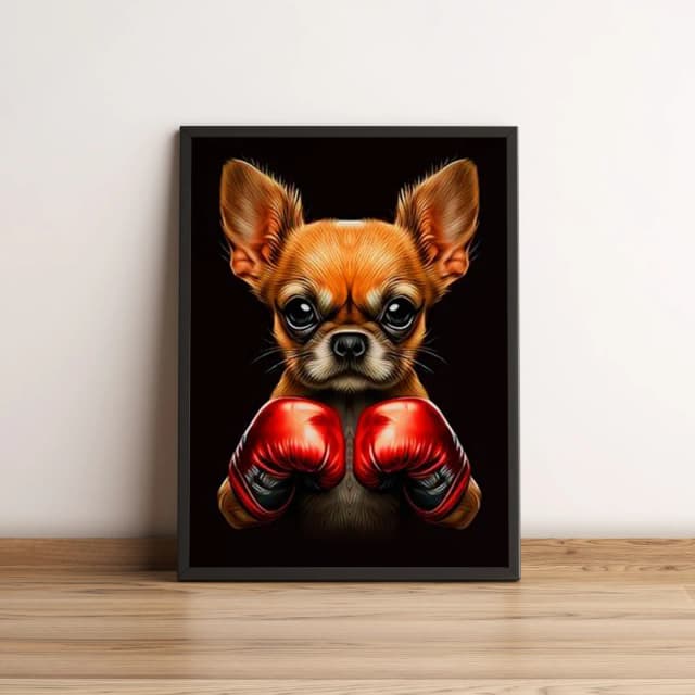 quadro chihuahua boxeador 74