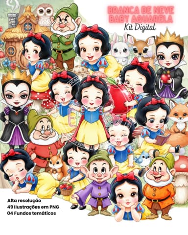 KIT DIGITAL  BRANCA DE NEVE 11