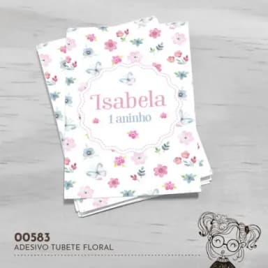 Adesivo Tubete Flores - 00583