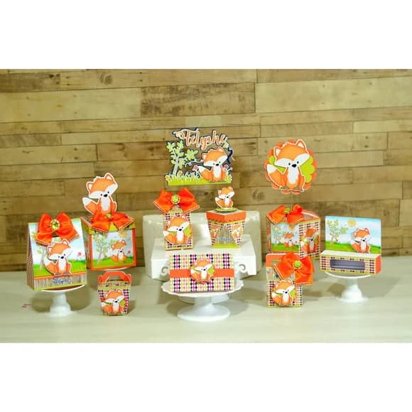 Kit 60 Lembrancinhas - Raposinha