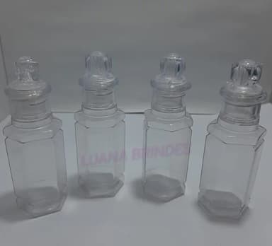 Frasco Facetado PVC 30ml Tampa de acrílico Pct 10 unidades