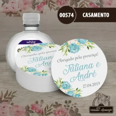 Adesivo Água Ouro Fino Casamento - 00574