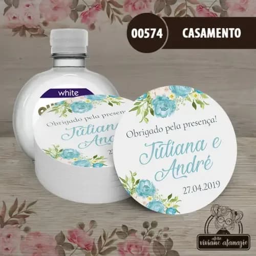 Adesivo Água Ouro Fino Casamento - 00574