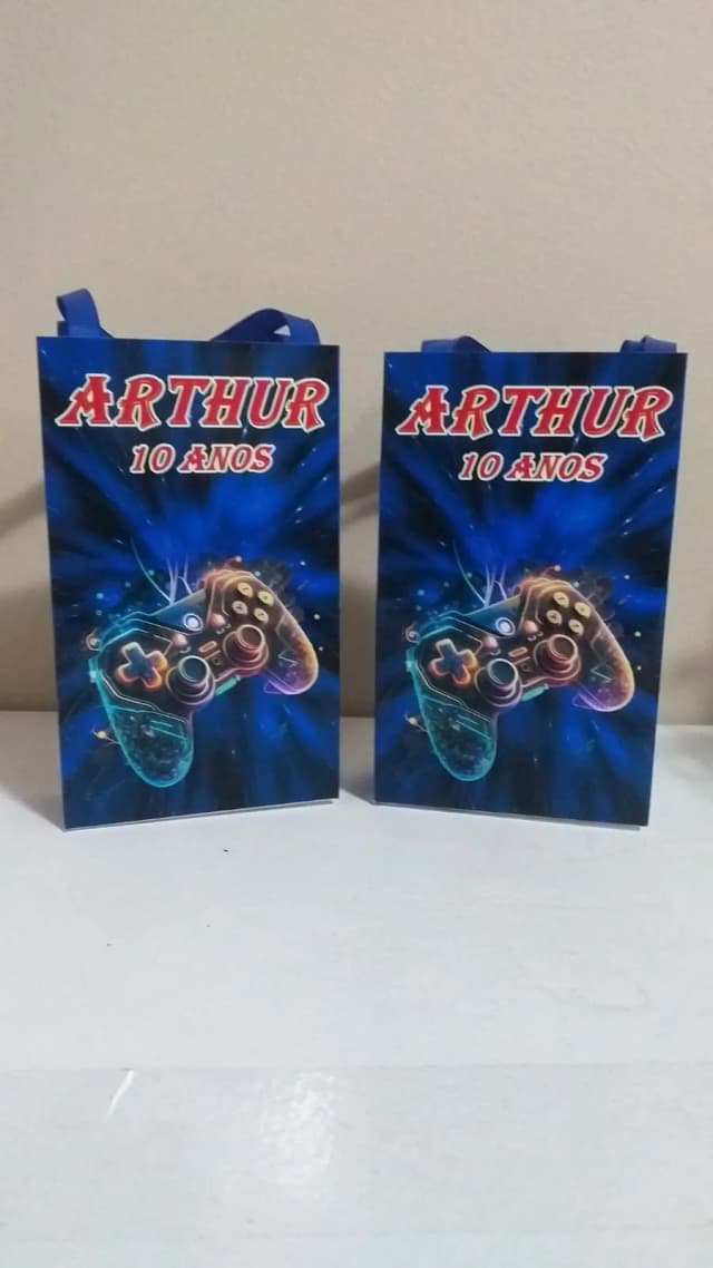 Sacolinhas Personalizadas Video Game para Lembrancinhas