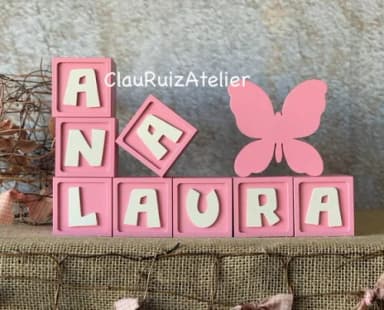 Candy Colors - Cubos 6x6cm Ts + Borboleta