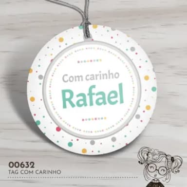 Tag Redonda com Carinho - 00632