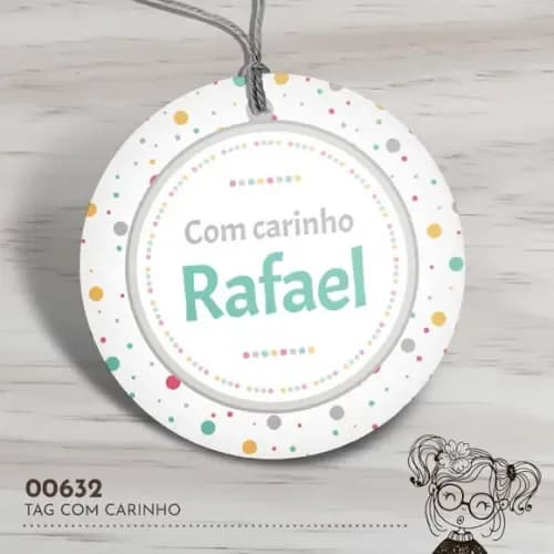 Tag Redonda com Carinho - 00632