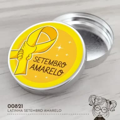 Latinha Adesivada Setembro Amarelo - 00821