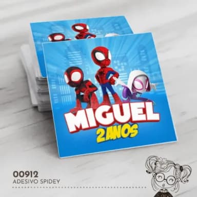 Adesivo Quadrado Spidey - 00912