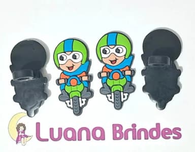 Ponteira P/lápis Motoqueiro Emborrachado Pacotes 6 Unidades