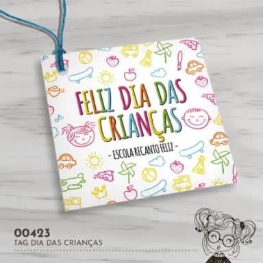 Tag Quadrada Dia das Crianças - 00423