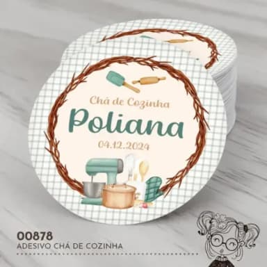 Adesivo Redondo Chá de Cozinha - 00878