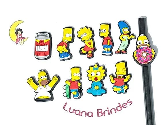 Lápis C/ponteira Simpsons Emborrachado Pacote com 10 Unidade