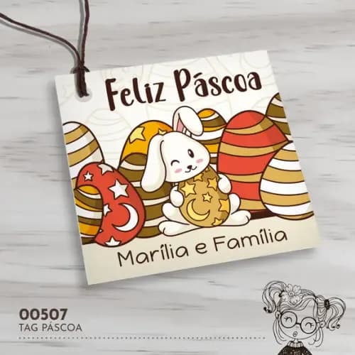 Tag Quadrada Páscoa - 00507