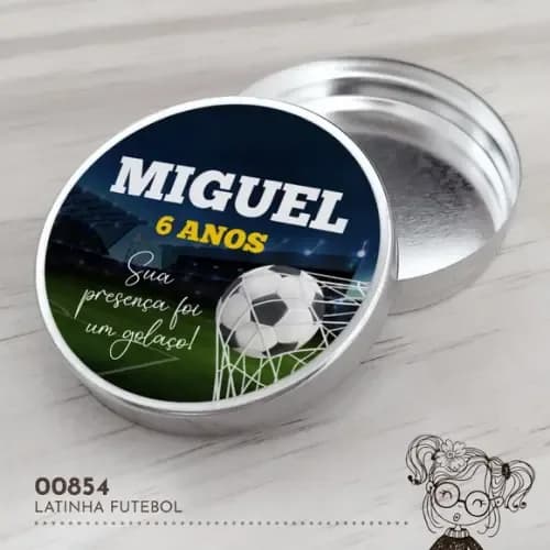 Latinha Adesivada Futebol - 00854