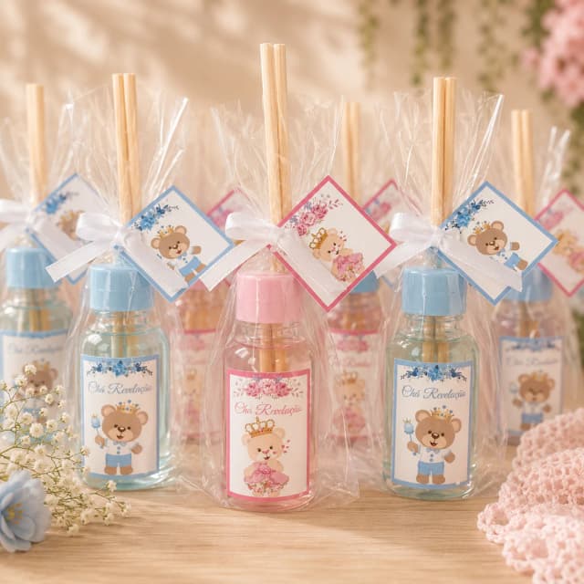 20 Lembrancinha Mini Aromatizado Chá Revelação, Chá de bebê, Casamento, Corporativo, Formatura e etc - Fazemos qualquer tema - Informar tema no chat