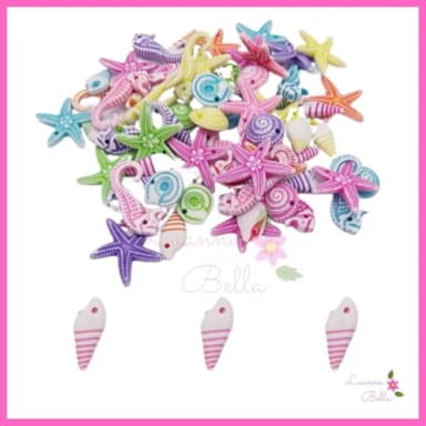 Missanga Concha Caracol c/Passante varias cores-Pct c/20unds