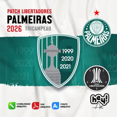 Patch Vetor Badge Palmeiras Libertadores 2026