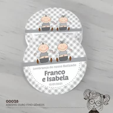 Adesivo Água Ouro Fino Gêmeos - 00028