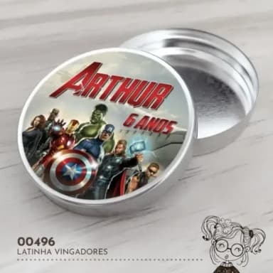 Latinha Adesivada Vingadores - 00496
