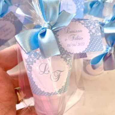 Lembrança para Casamento Hidratante Azul Serenity Arabescos