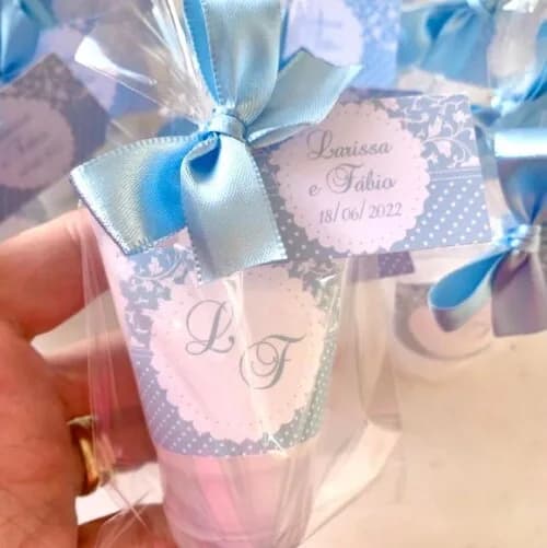 Lembrança para Casamento Hidratante Azul Serenity Arabescos