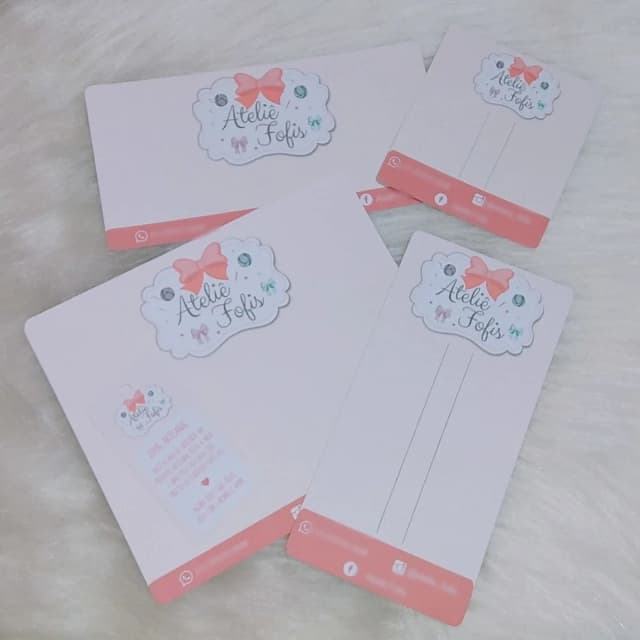 Kit tags personalizadas para laços, bico de pato, faixinhas, hair clips - 50un