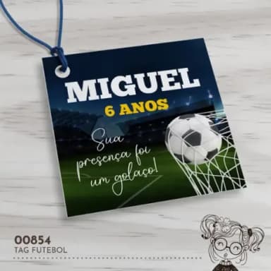 Tag Quadrada Futebol - 00854