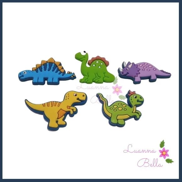 Apliques Emborrachados Modelos Dinossauros - pcts c/7 unds